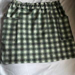 Copper Key Green and White Mini Cargo Skirt